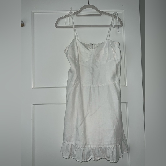 Reformation Porto White Linen Dress - Picture 2 of 7